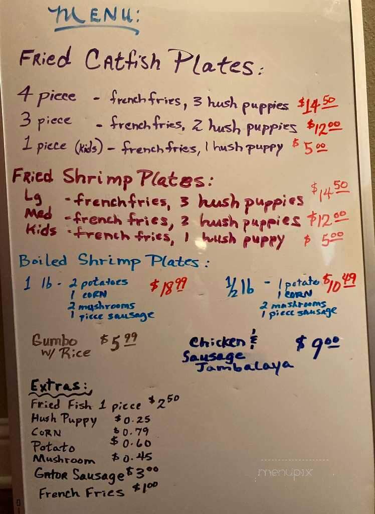 B & D Seafood - Benton, LA menu_pic