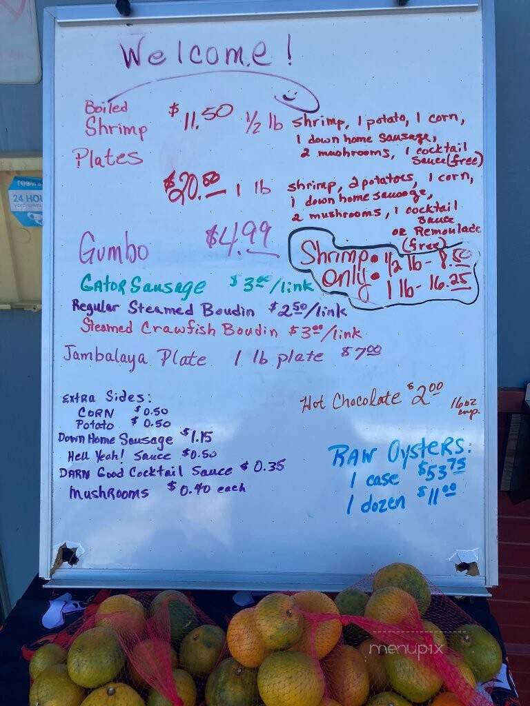B & D Seafood - Benton, LA menu_pic