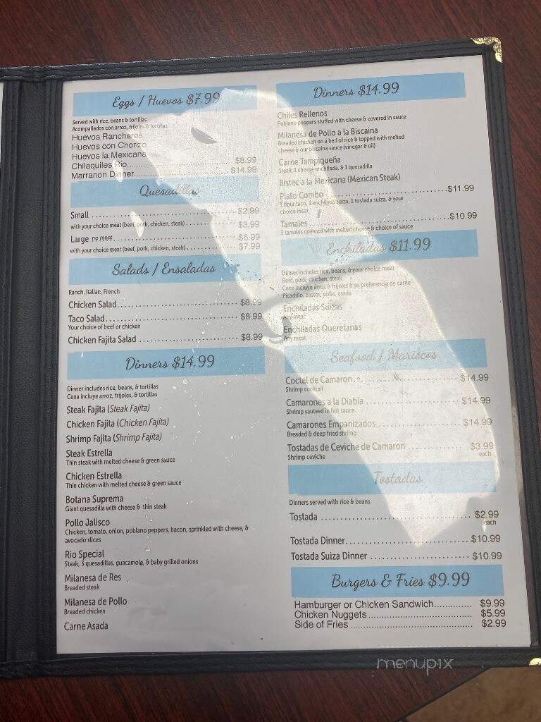 El Rio Authentic Mexican Restaurant - Momence, IL menu_pic