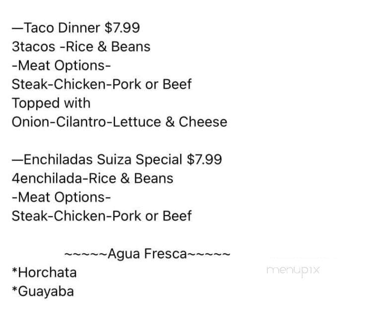 El Rio Authentic Mexican Restaurant - Momence, IL menu_pic