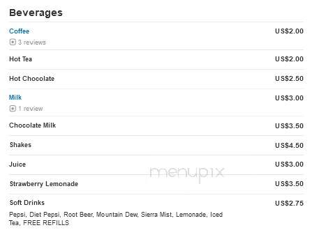 Fort Hill Restaurant - Willamina, OR menu_pic