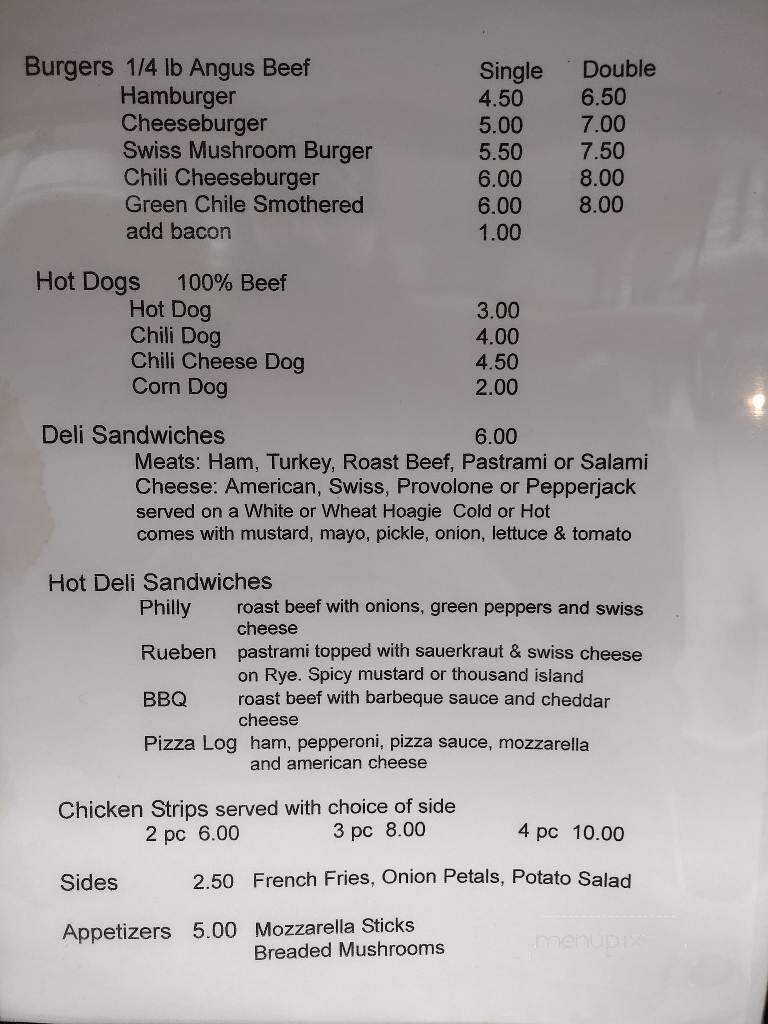 Hill Top Diner - Lackland Afb, TX menu_pic
