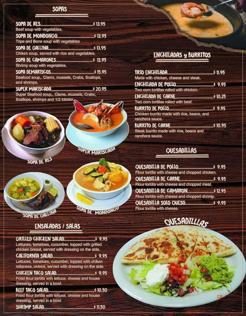 Mi Gran Mariachi - Glenn Dale, MD menu_pic