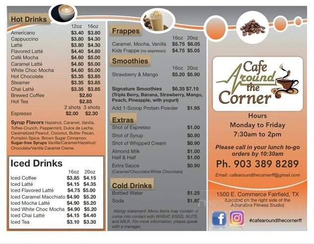 Cafe Around the Corner - Fairfield, TX