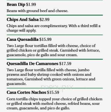 Casa Cortes Mexican Restaurant - Dacono, CO menu_pic