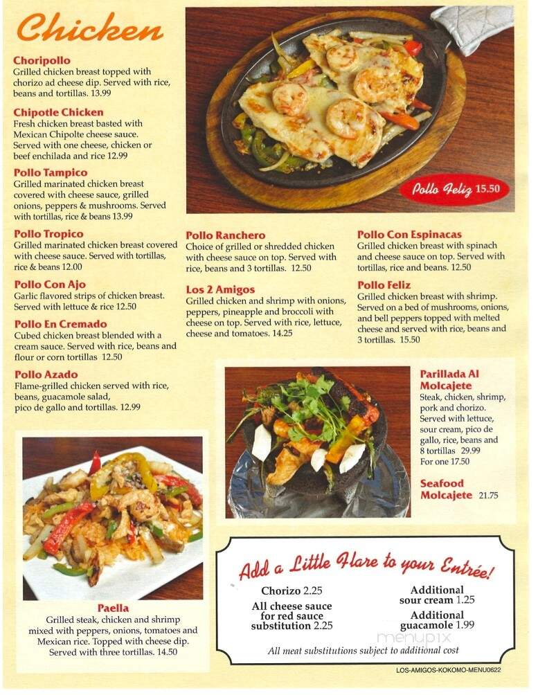 Los Amigos Mexican American & Bar - Kokomo, IN menu_pic