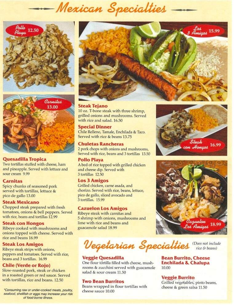 Los Amigos Mexican American & Bar - Kokomo, IN menu_pic