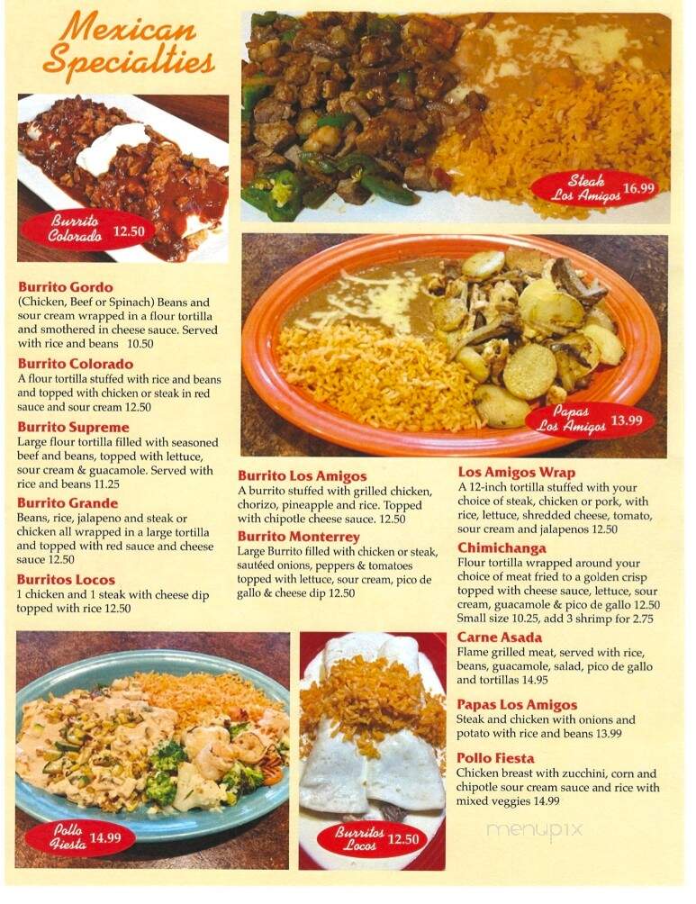 Los Amigos Mexican American & Bar - Kokomo, IN menu_pic
