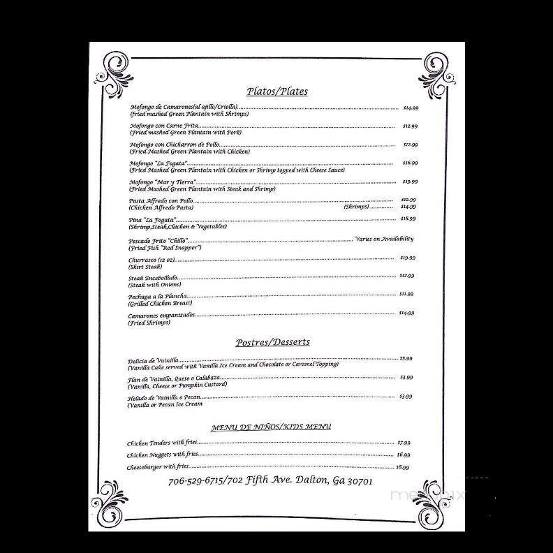 La Fogata Fusion Restaurant - Dalton, GA