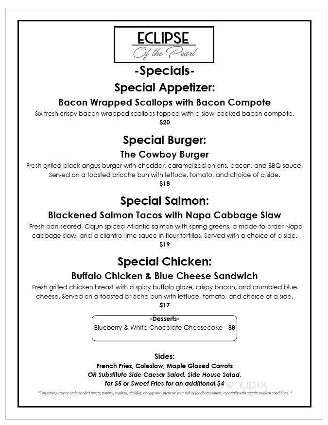 Eclipse Of the Pearl - Rockland, ME menu_pic