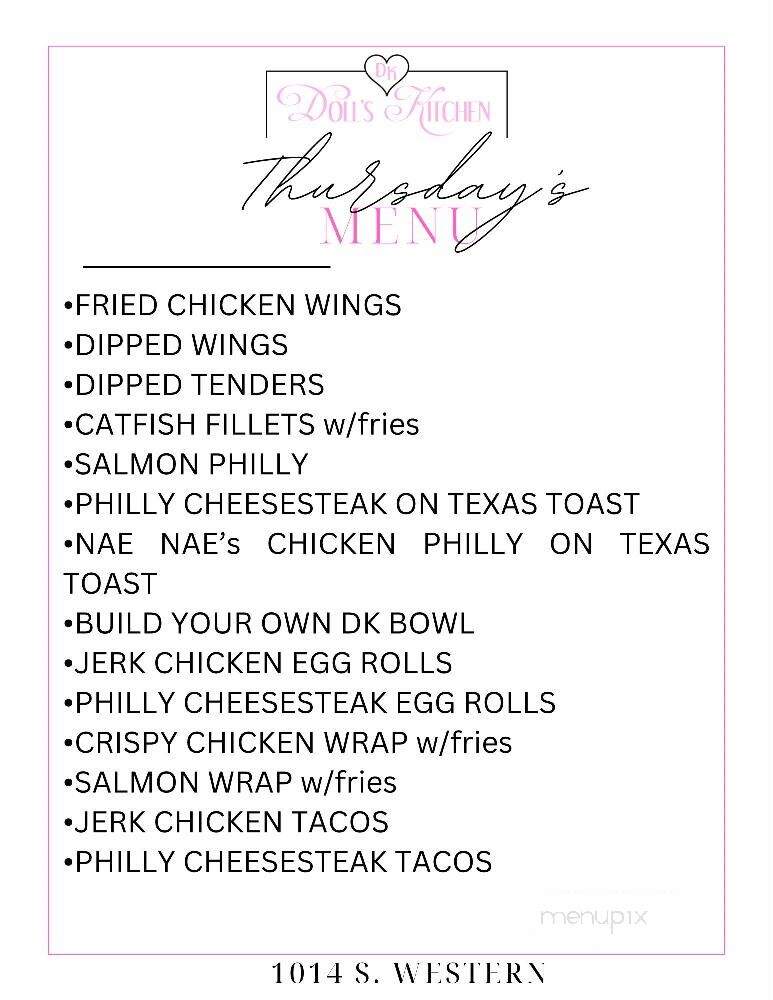 Doll's Kitchen and Catering - Chicago, IL menu_pic
