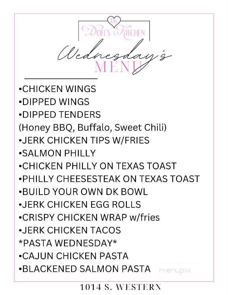 Doll's Kitchen and Catering - Chicago, IL menu_pic