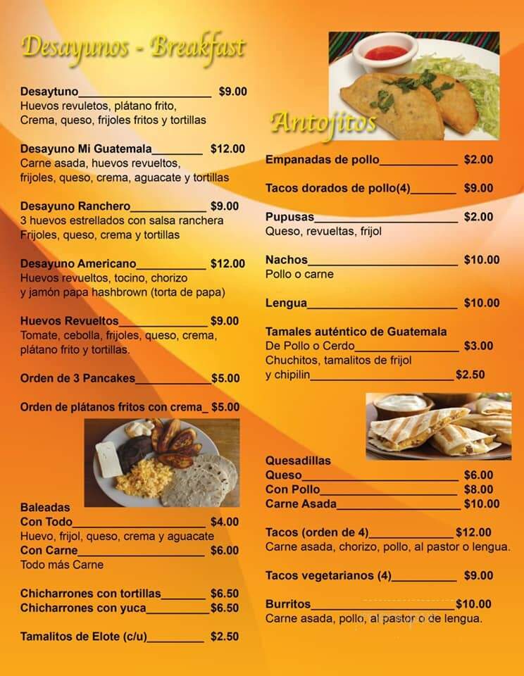 Mi Guatemala Bakery - Plainfield, NJ menu_pic