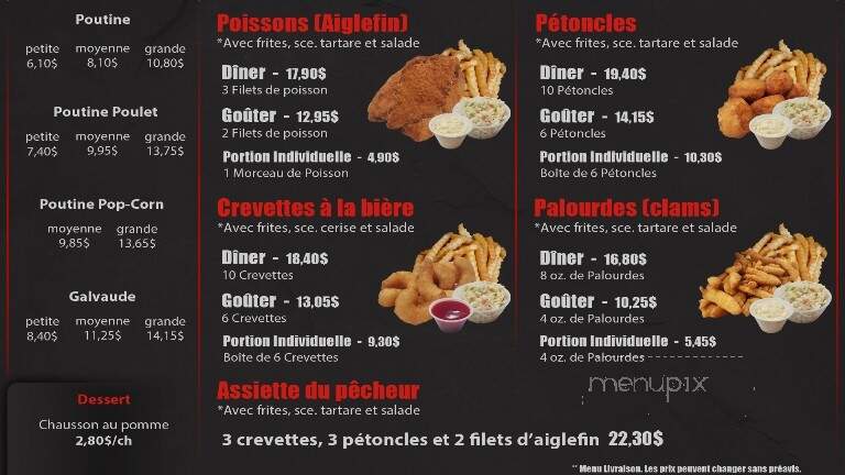Restaurant Dixie Lee Matane Enr - Matane, QC menu_pic