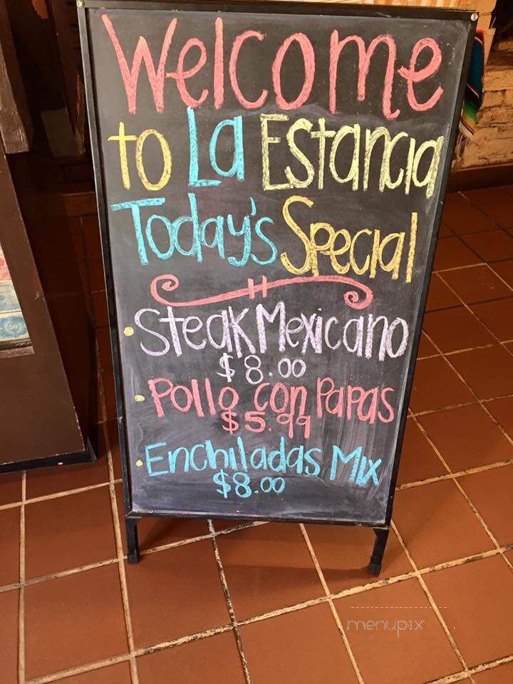 La Estancia - Red Bay, AL menu_pic