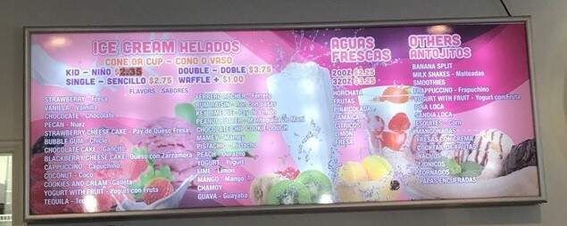 La Michoacana - Hull, GA menu_pic