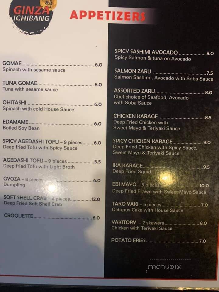 Ginza Ichiban - Quesnel, BC menu_pic