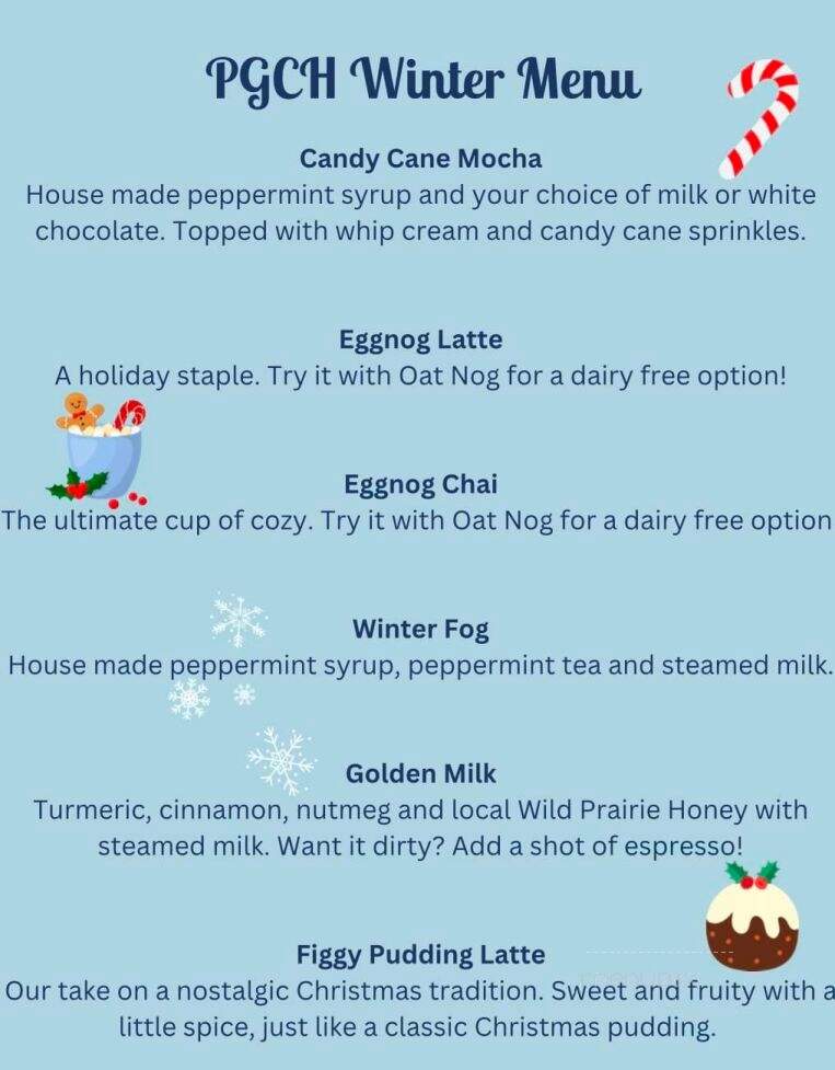 Prairie Grounds Coffee House - Langdon, AB menu_pic