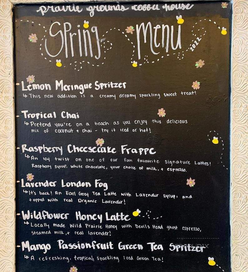 Prairie Grounds Coffee House - Langdon, AB menu_pic
