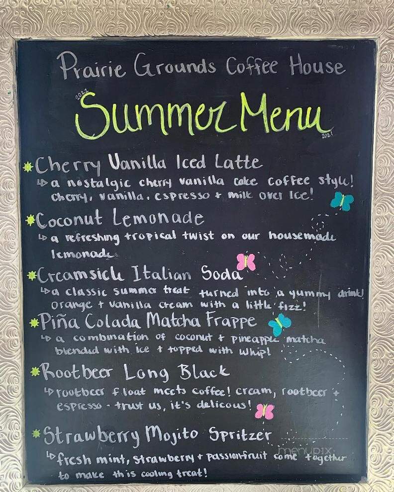 Prairie Grounds Coffee House - Langdon, AB menu_pic