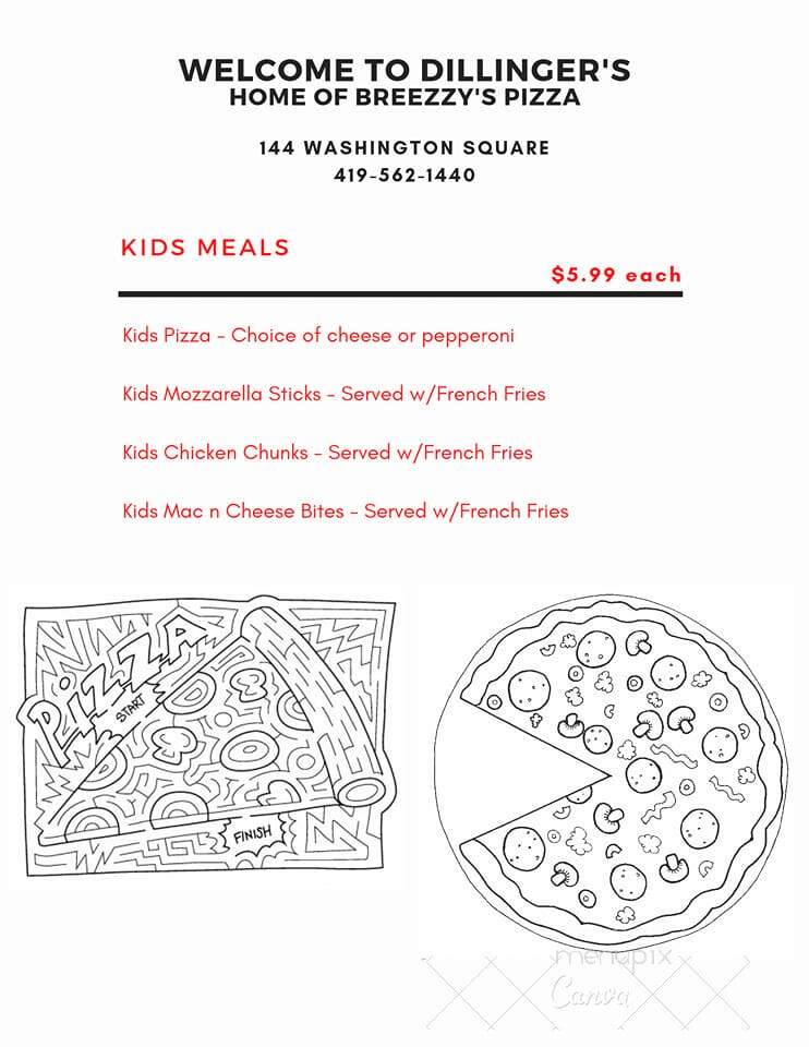 Breezzy's Pizza - Bucyrus, OH menu_pic