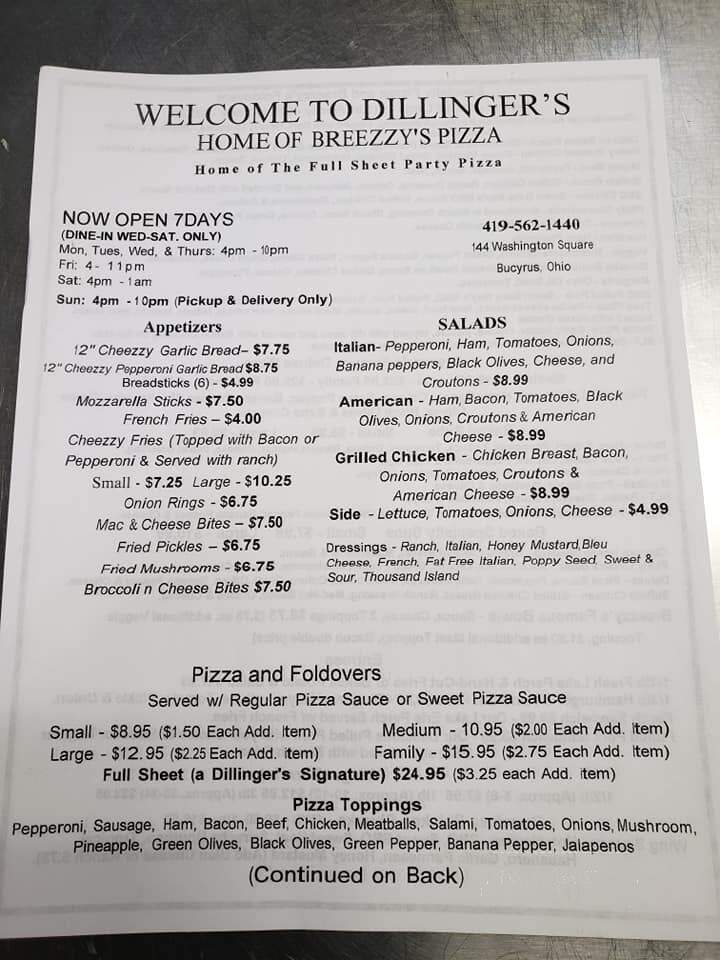 Breezzy's Pizza - Bucyrus, OH
