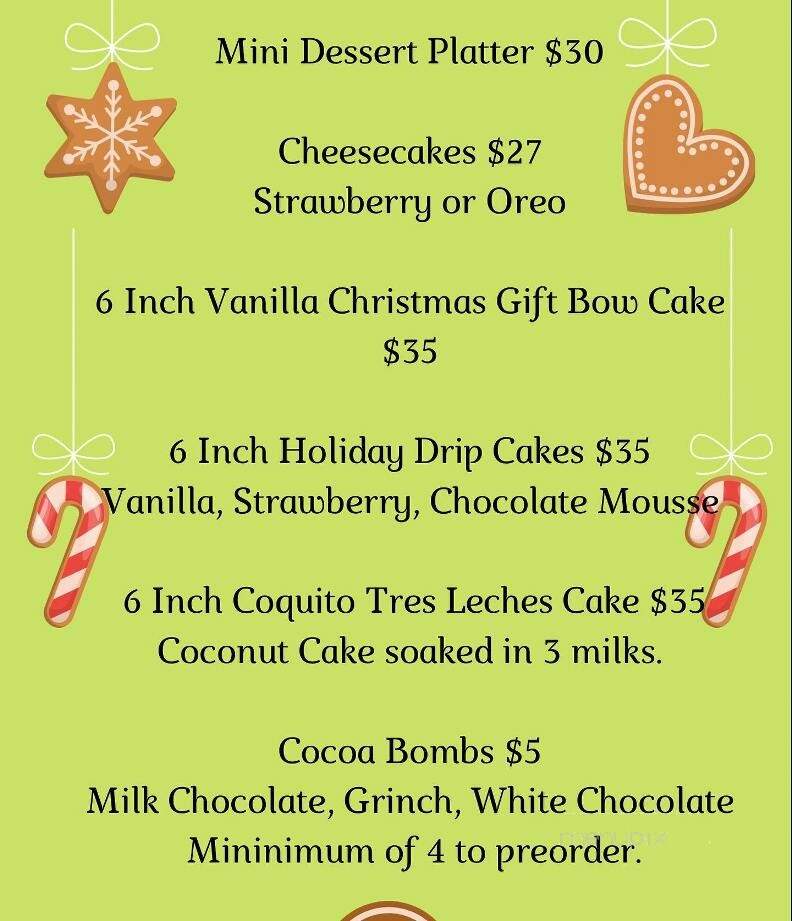 Cakes by Sonia - Bridgeport, CT menu_pic