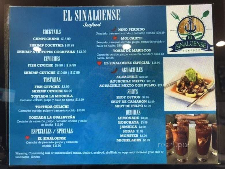 El Sinaloense - Hereford, TX menu_pic