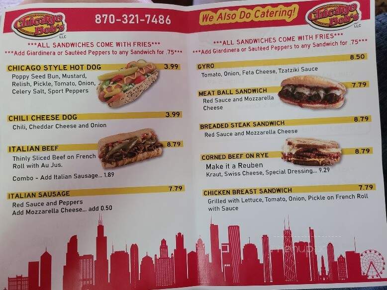 Chicago Bob's - Mountain Home, AR menu_pic
