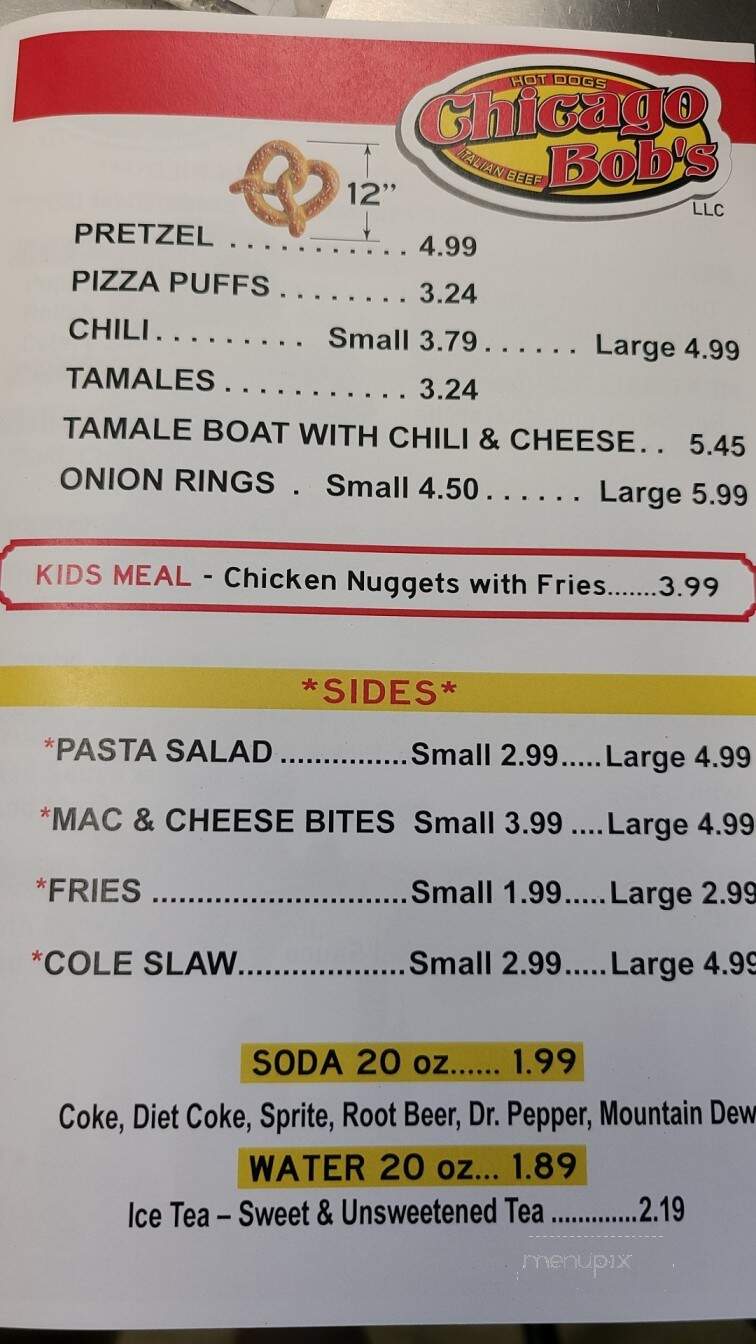 Chicago Bob's - Mountain Home, AR menu_pic
