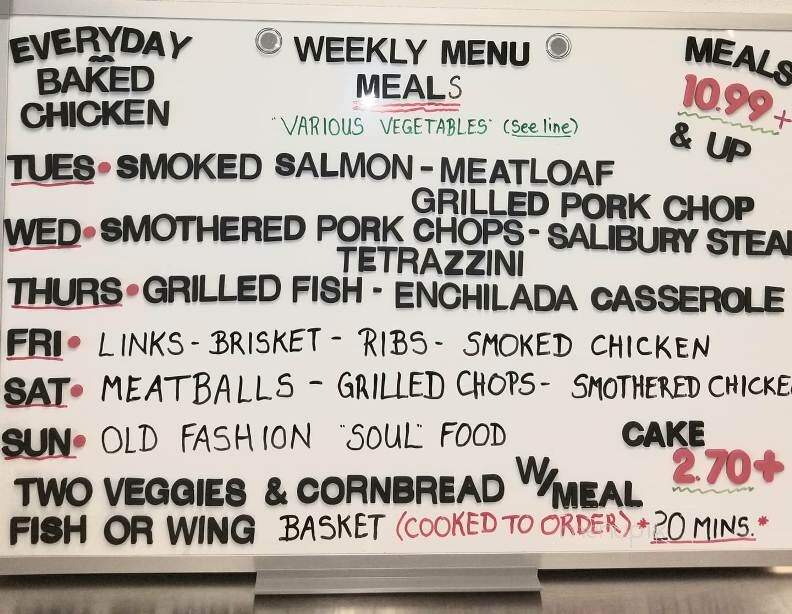 Hunnicutt's Cafe - Lancaster, TX menu_pic