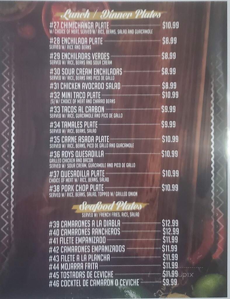 Roy's Taqueria and Mexican Restaurant - Waco, TX menu_pic