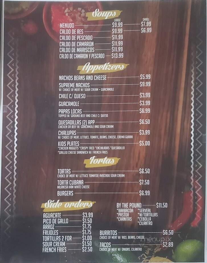 Roy's Taqueria and Mexican Restaurant - Waco, TX menu_pic