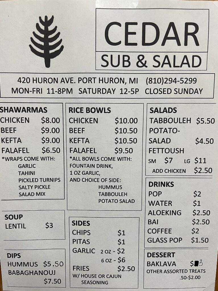 Cedar Sub & Salad - Port Huron, MI