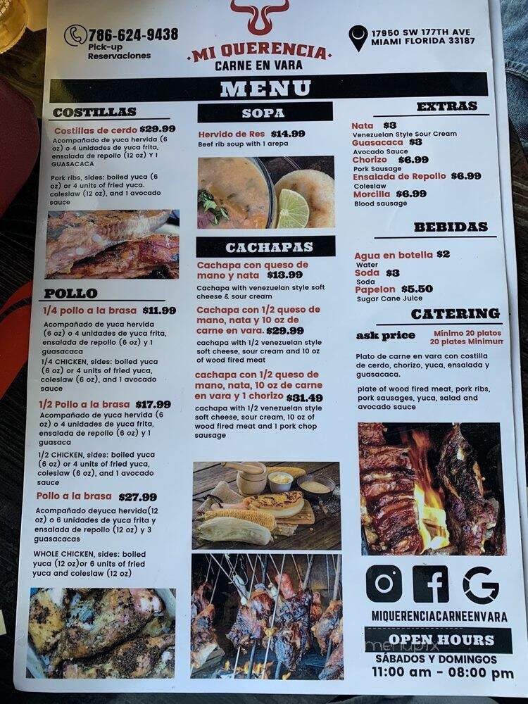 Mi Querencia Carne En Vara - Miami, FL menu_pic
