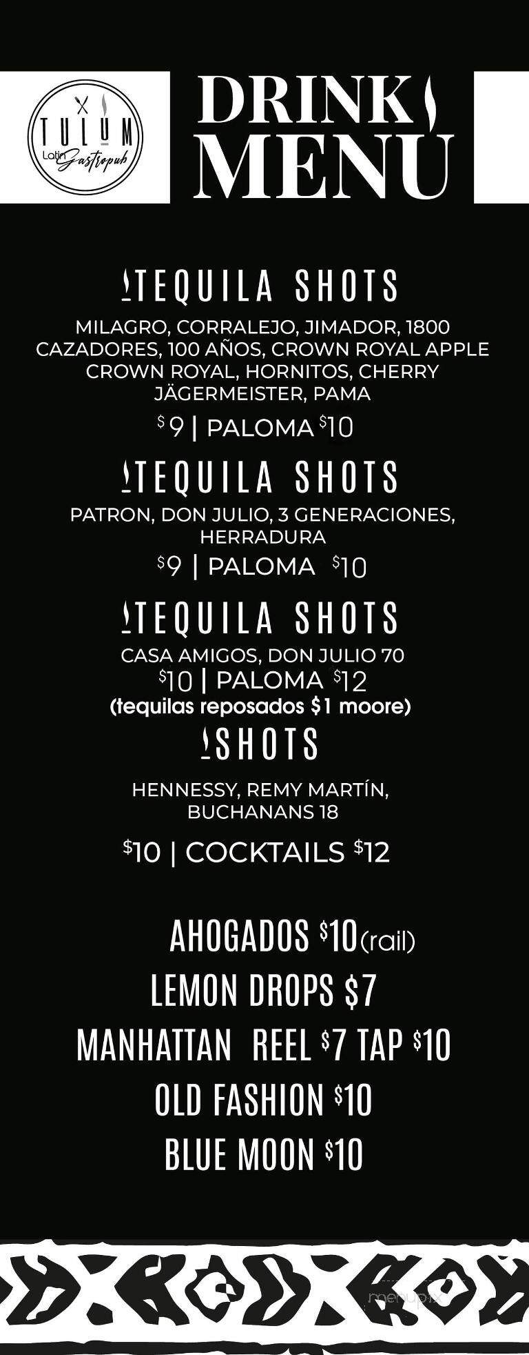 Tulum Latin Gastropub - Milwaukee, WI menu_pic