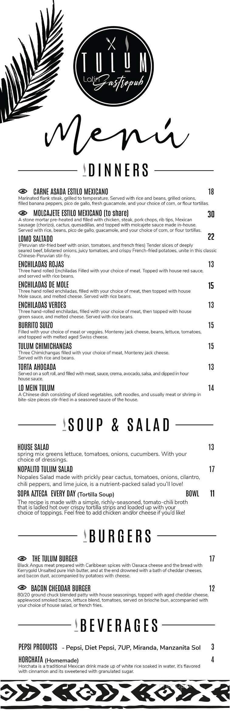 Tulum Latin Gastropub - Milwaukee, WI menu_pic