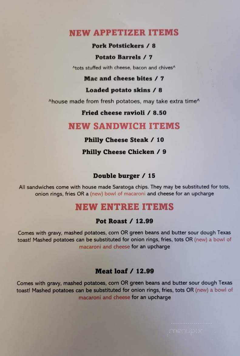 Route 50 Saloon - Addyston, OH menu_pic