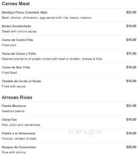 Rice & Beans II - York, PA menu_pic