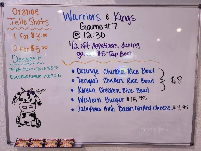 The Hot Cow - Clearlake, CA menu_pic
