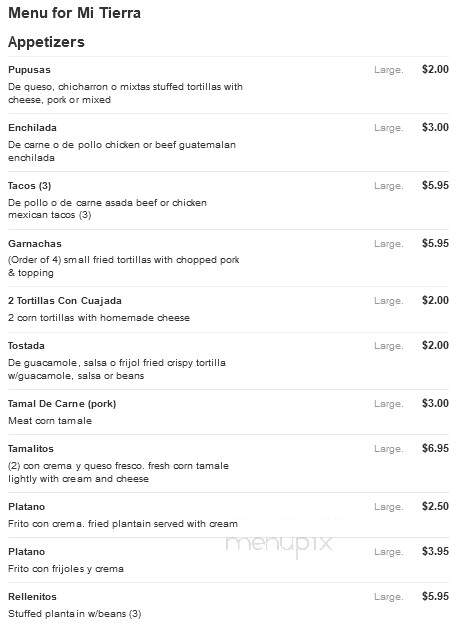 Mi Tierra - Hobbs, NM menu_pic