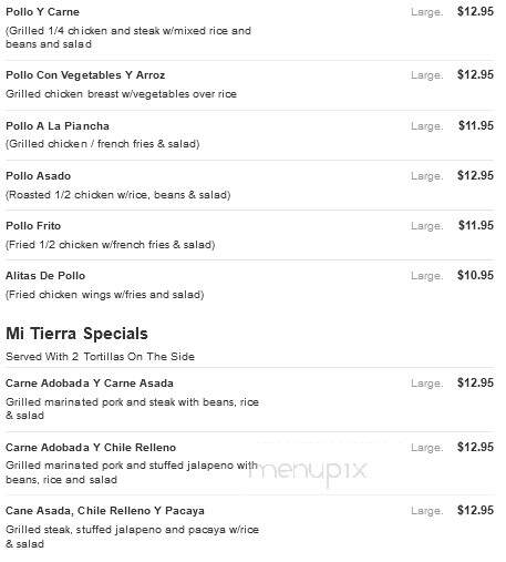 Mi Tierra - Hobbs, NM menu_pic