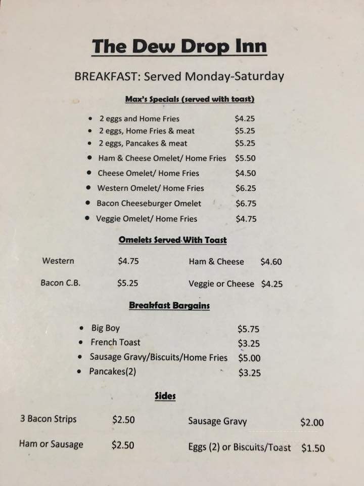 Dew Drop Inn - Newark, OH menu_pic