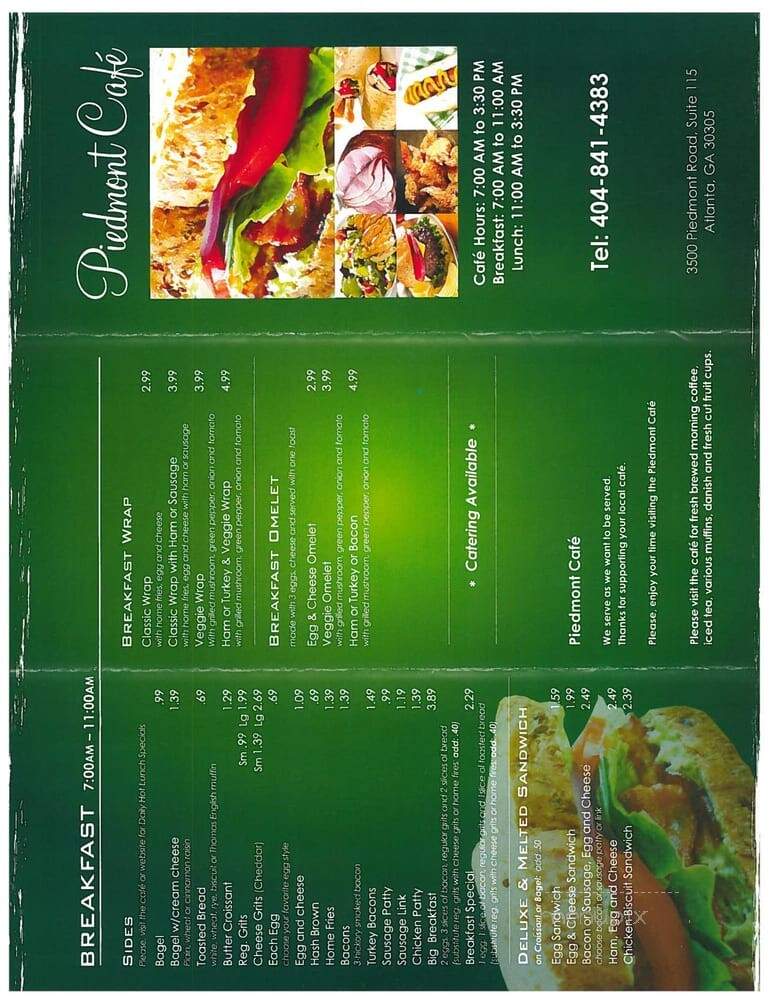 Piedmont Cafe - Atlanta, GA menu_pic