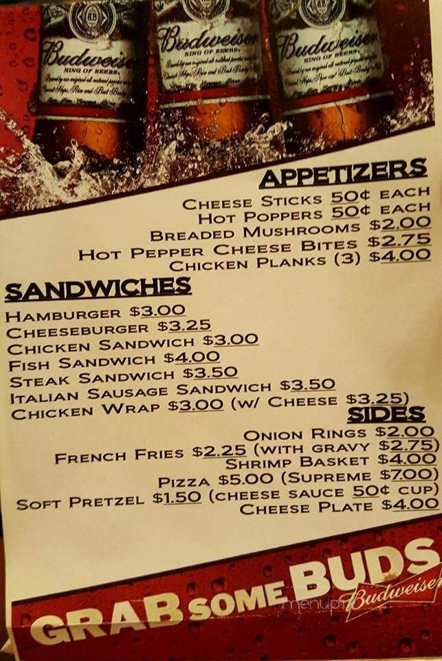 Embers Lounge - McMechen, WV menu_pic