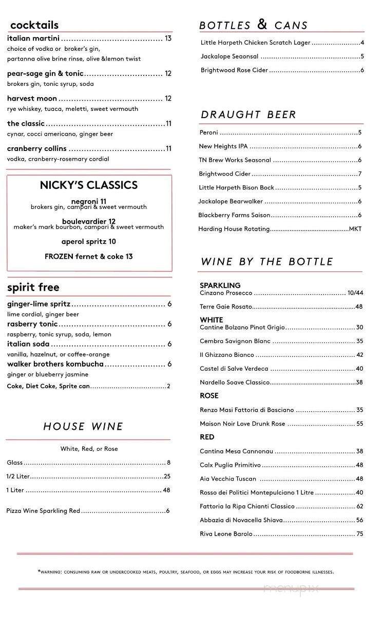Nick's Italian Deli - Nashville, TN menu_pic
