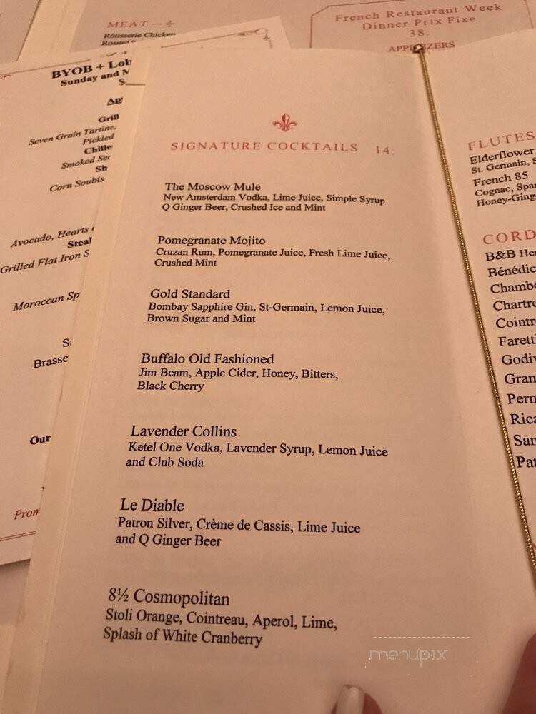 Eight And A Half Restaurant - New York, NY menu_pic