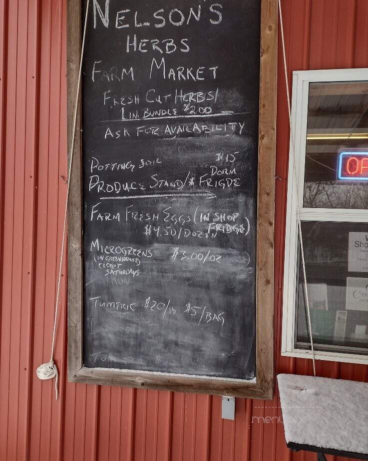 Nelson's Herbs - Edwardsburg, MI menu_pic
