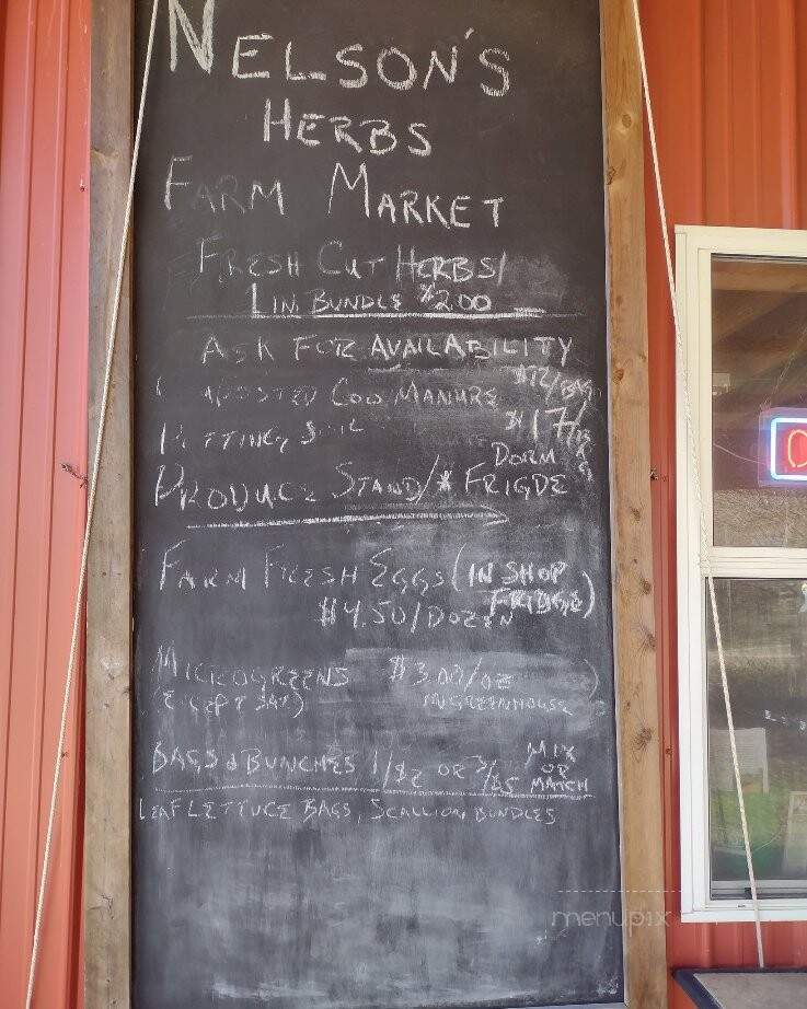 Nelson's Herbs - Edwardsburg, MI menu_pic