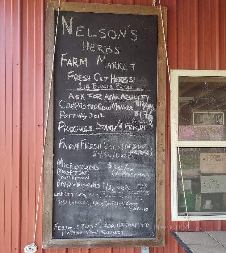 Nelson's Herbs - Edwardsburg, MI menu_pic